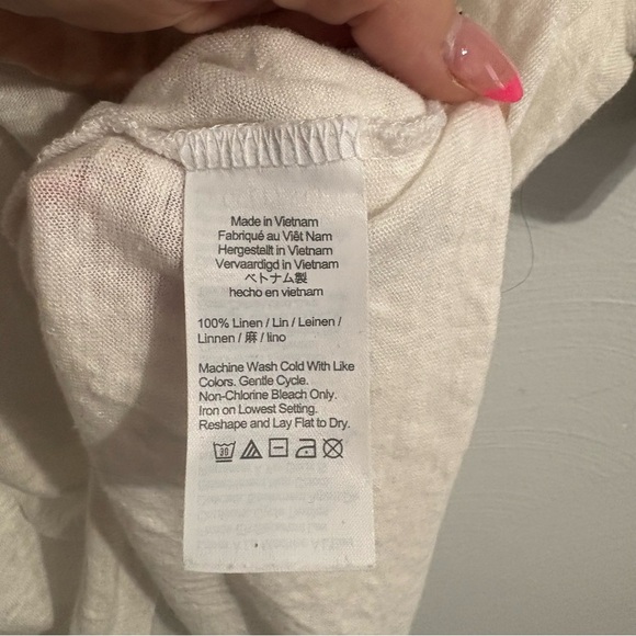 J. Crew Women’s White Linen TShirt | Tee | Knit Goods | Linen Yarns | Basics XS - Picture 3 of 4